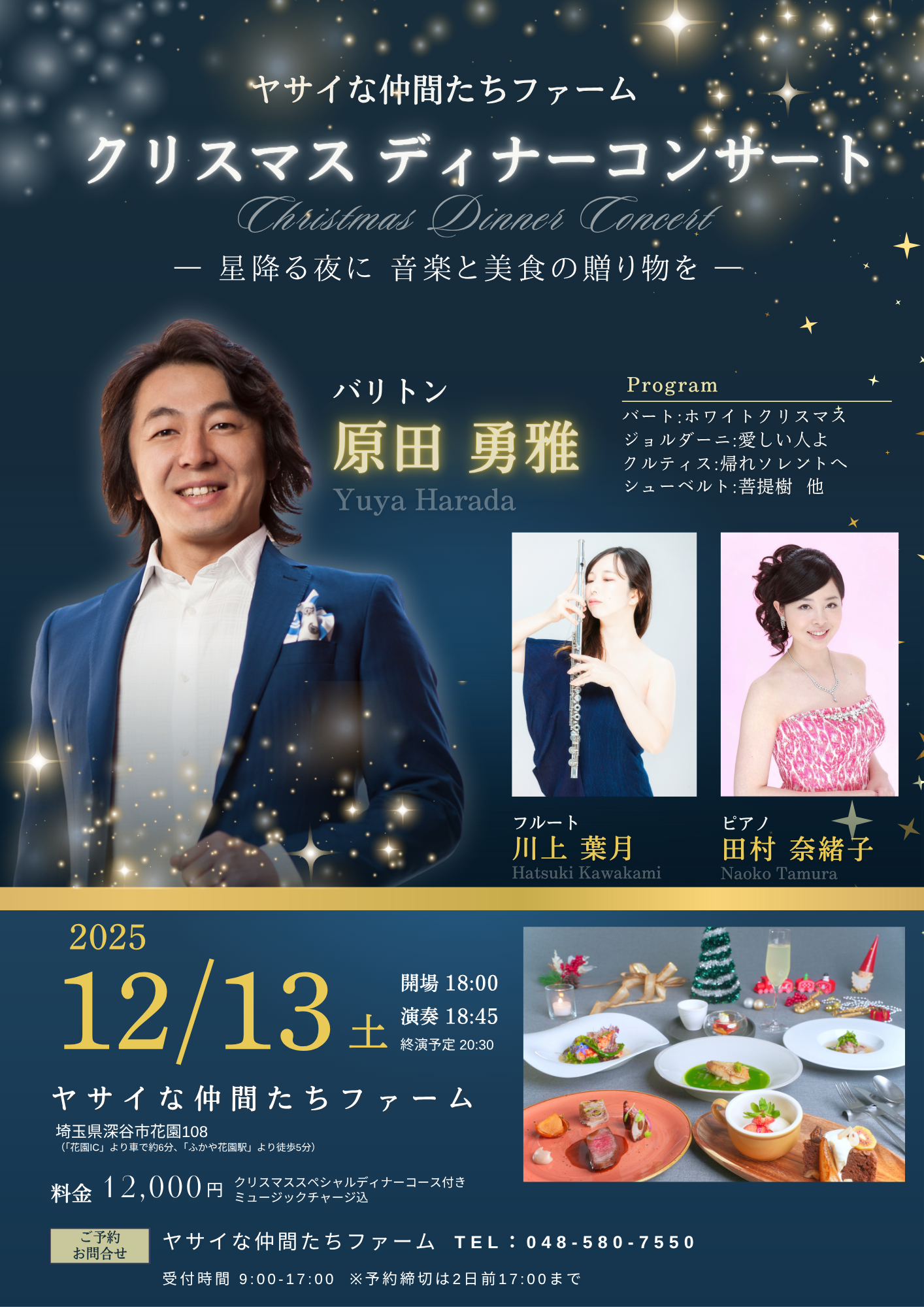クリスマスディナーコンサートチラシ